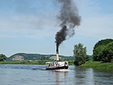Dampfer auf der Elbe bei Meißen