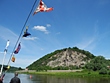 Die Sächsische Bosel von der Elbe gesehen